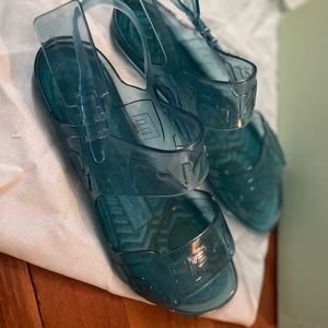 Off white jelly sandals